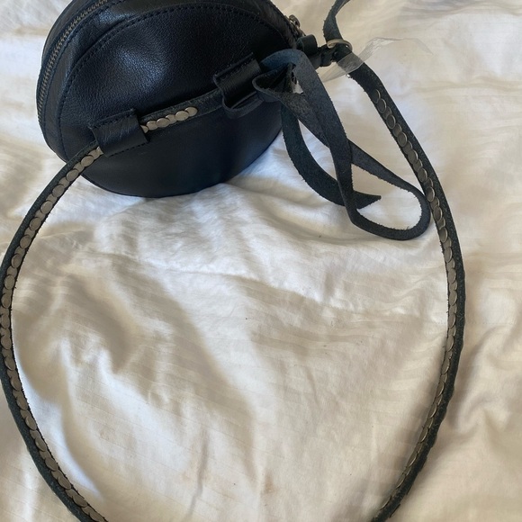 Frye Black Leather Studded Circle Crossbody Bag - Picture 5 of 11